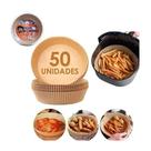 Conjunto De Forma Descartável Para Air Fryer Redondo 50 Folhas 20cm GP6