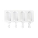 Conjunto De Formas De Silicone Para Picolé Com 50 Palitos De Madeira Para DIY De Bolos E Sorvetes, 3