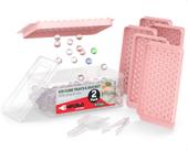 Conjunto de Formas para Cubos de Gelo Emporio Kitchen 2 Unidades, Livre de BPA, Rosa