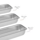 Conjunto de Formas para Pães 3 Peças Antiaderente Retangular Silicone Tamanho 20x10 cm