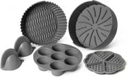 Conjunto de forros de fritadeira Air Fryer EM Silicone reutilizável com acessórios x5