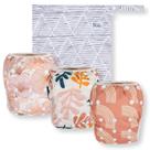 Conjunto de fraldas de natação Nora's Nursery Tropical, pacote com 3 unidades e bolsa úmida