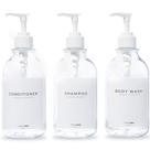 Conjunto de frascos de shampoo e condicionador MaisonNovo 500mL (x3)