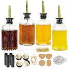 Conjunto de frascos dispensadores de xarope Oudizz 200 ml de xarope de café de vidro
