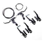 Conjunto de freios V-brake Logan LB-919 com manetes preto