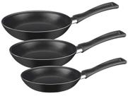 Conjunto de Frigideiras Antiaderente Rochedo Basic Preto 3 Peças