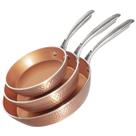 Conjunto de Frigideiras GOTHAM STEEL 8", 10" e 12" Antiaderente Cobre