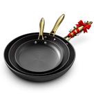 Conjunto de Frigideiras imarku 20cm 25cm 30cm Antiaderente de Ferro Fundido