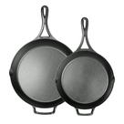 Conjunto de frigideiras Lodge Blacklock Ferro fundido de 26 cm e 30 cm, pré-temperado