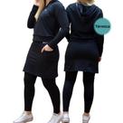 Conjunto De Frio Térmico Calça Saia Interno Peluciada Uv+ Roupa Fitness Evangélica Inverno
