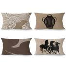 Conjunto de fronhas Abstract Art Plush 40x60cm - 4 peças Conjunto de fronhas Abstract Art Plush 40x60cm - 4 peças
