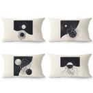 Conjunto de fronhas Abstract Moon and Jellyfish Plush 40x60cm