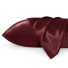 Conjunto de fronhas Bedsure King Size Satin Burgundy, 2 unidades