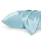 Conjunto de fronhas Bedsure King Size Satin Light Blue, 2 unidades