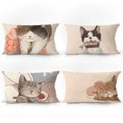 Conjunto de fronhas Cartoon Cat Cute Animal Cats Plush x4 40x60cm