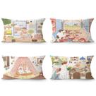 Conjunto de fronhas Cute Animal Bear Dog 40x60cm (4 unidades)
