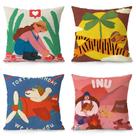 Conjunto de fronhas Cute Cartoon Animal Modern Design x4