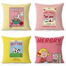 Conjunto de fronhas Cute Cartoon Food Pattern 35x35 cm (conjunto de 4)
