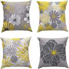Conjunto de fronhas Daisy Geometric Linen 45x45cm (conjunto de 4) Conjunto de fronhas Daisy Geometric Linen 45x45cm (conjunto de 4)