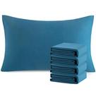 Conjunto de fronhas de microfibra escovada NTBAY Queen Teal Blue x4 Conjunto de fronhas de microfibra escovada NTBAY Queen Teal Blue x4