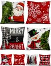 Conjunto de fronhas de Natal Multiwins 4, 16" x 16", frente e verso