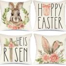 Conjunto de fronhas Easter Bunny Easter Egg Cross Linen