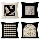 Conjunto de fronhas Elegant Birds Flo, de inspiração vintage, 35x35cm
