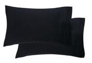 Conjunto de fronhas Elegant Comfort Luxury, ultramacio, preto