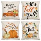Conjunto de fronhas Fall Pumpkin Linen 45x45cm (conjunto de 4)