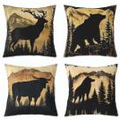 Conjunto de fronhas Feelyou Bear Rustic Capa de almofada 45x45cm