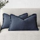 Conjunto de fronhas Findtower Decorative Linen Fringe 30x50cm