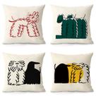 Conjunto de fronhas para cães abstratos minimalistas modernos x4 45x45cm