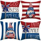 Conjunto de fronhas Patriotic American Gnome Polyester x4