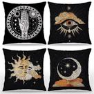 Conjunto de fronhas Tarot Moon and Stars Linen 45x45cm (4)