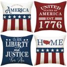 Conjunto de fronhas USA Patriotic Freedom Liberty x4 45x45cm