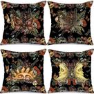 Conjunto de fronhas Vintage Botanical Butterfly x4 45x45cm