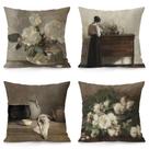 Conjunto de fronhas Vintage Floral Art 35x35cm (conjunto de 4) Conjunto de fronhas Vintage Floral Art 35x35cm (conjunto de 4)