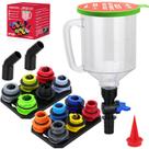Conjunto de funil de óleo de motor SEDY 1.3L com 12 adaptadores para GM, Ford