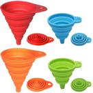 Conjunto de funil KongNai Kitchen, pacote com 4 unidades de silicone dobrável