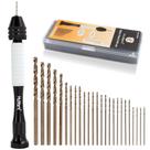 Conjunto de furadeiras manuais Mulwark Precision Pin Vise com 25 brocas HSS