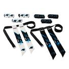 Conjunto de futebol com bandeira Franklin Sports NFL Carolina Panthers
