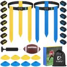 Conjunto de futebol com bandeiras Azuery para 14 jogadores com 42 bandeiras, 8 cones e bola
