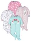 Conjunto de futebol Sleep 'N Play Gerber Baby Girls de 6 a 9 meses x4