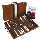 Conjunto de gamão Get The Games Out Travel Size com Guide Brown