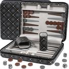 Conjunto de gamão Queensell Magnetic Travel 14 com 32 peças