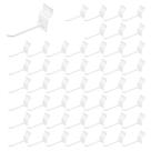 Conjunto de ganchos de painel Slatwall Waltool 50 unidades de metal branco de 10 cm