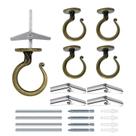 Conjunto de ganchos de teto Evsteluo Heavy-Duty 18 kg em latão antigo