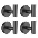 Conjunto de ganchos de toalha Sail para banheiros, 4 pacotes, preto fosco