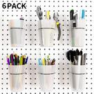 Conjunto de ganchos Pegboard Kuhome 6 com copos e caixas em estilo anel