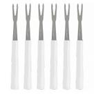 Conjunto de Garfos para Petiscos 6 pçs Branco em Inox CJGA-004BR - Hauskraft